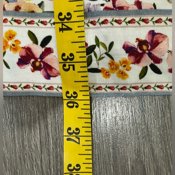 FARM RIO Off-White Greek Garden Ruffled Floral-Print Linen Blend Mini Dress XL - Picture 5 of 10